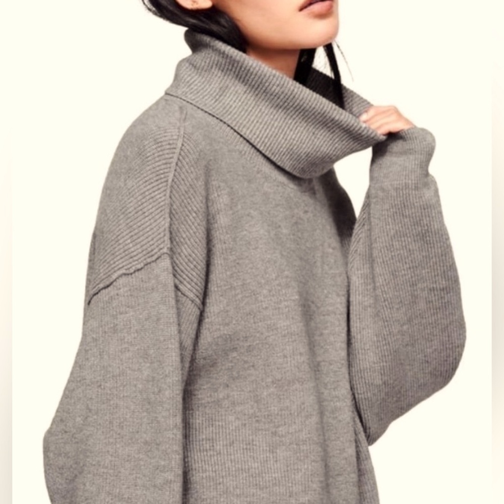Free People Softly Structured Knit Turtleneck Sweater
